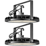 200W UFO LED High Bay Light 2PCS, 28000 LM with US Plug 5ft Cable, 5000K, Commercial Industrial Warehouse Shop Factory Barn Garage Area Lighting Fixture, Non-Dim Flakeeper