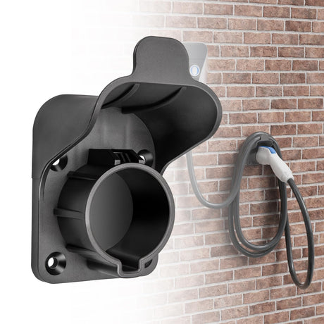 Anina EV Charger Holder SAE J1772 Charging Cable Organizer for Portable Electric Car Charger Cable Hanger Electric Vehicle Charging Cord Holder Wall-Mount Connector Space Saving Anina