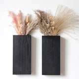 Wlicon 2 Pack Wood Wall Planters Vase for Dried Flowers and Artificial Greenery Plants Holder Wood Wall Decor for Living Room Bedroom Kitchen Home Office Decoration, Modern Farmhouse Wooden Wall Vases Wlicon