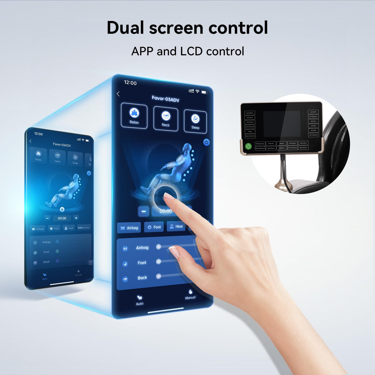 Real Relax 2025 Full Body Massage Chair of Dual-core S Track,Shiatsu Massage Recliner of Zero Gravity with APP and LCD Control,Lower Back and Calf Heating,Bluetooth,Home or Office Use,Brown Real Relax