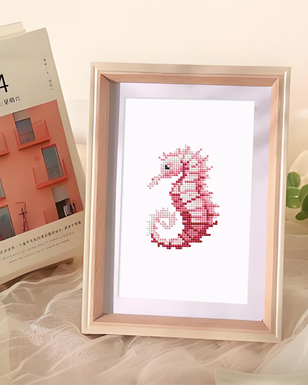 PeakLuv 12 Pcs Small Diamond Art Kits Sea Animals, Fishes Diamond Painting Kits, Mini Diamond Art Kits for Adults, DIY Square Drill Mini Gem Painting 1-Hour Painting for Home Desktop Decor, 6X7in PeakLuv