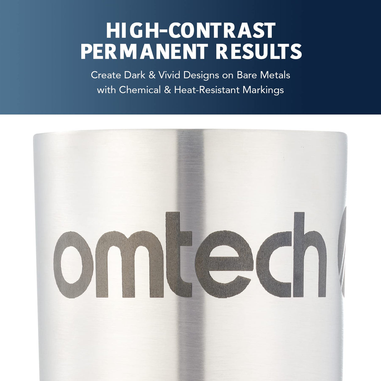 OMTech Laser Marking Spray, Metal Laser Marking Fluid for CO2 Laser Engravers, 2 13oz Aerosol High Contrast Spray for Black Laser Engraving Metal, Laser Ink Agent for Aluminum Stainless Steel Brass OMTech