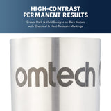 OMTech Laser Marking Spray, Metal Laser Marking Fluid for CO2 Laser Engravers, 2 13oz Aerosol High Contrast Spray for Black Laser Engraving Metal, Laser Ink Agent for Aluminum Stainless Steel Brass OMTech