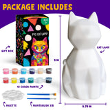 Goodyking Paint Your Own Cat Lamp Kit, DIY Cat Crafts Night Light, Painting Kit Arts & Crafts for Kids Ages 8-12, Art Supplies Birthday Party Valentine Gift for Teens Girls Boys Age 3 4 5 6 7 8+ Goody King