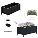 Zhongma Sturdy Raised Garden Bed with Inner Fabric Liners for Vegetables Flower, Planter Box for Backyard Patio Balcony. Inner Size: 33.85x14.17x11 inch Zhongma