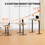 ErGear Electric Stand up Desk Frame Height Adjustable Table Legs Sit Stand Desk Frame Up to 47.2" Ergonomic Standing Desk Base Workstation Frame Only ErGear