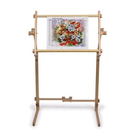 Needlework Floor-Standing Type Stand with Adjustable Frame Made of Organic Beech Wood Tapestry Cross Stitch Embroidery Frame Holder (15.7" x 22") AllAboutEmbroideryUA