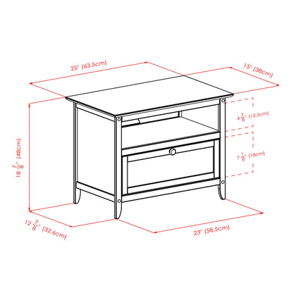 Winsome Wood Zara Media/Entertainment, Espresso, FURNITURE