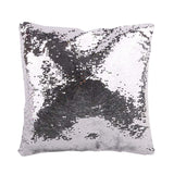 H-E 10pcs* Sublimation Blank Magic Pillow Case Throw Pillow Covers Decorative Square Mermaid Pillowcase Cushion Cover Printing Both Sides 40x40 cm (Silver) H-E