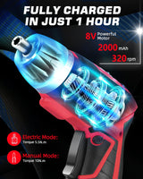 Cordless Electric Screwdriver Set, 8V Max 10Nm Rechargeable Power Electric Drill, Battery Screw Gun with 28pcs Driver Bit Set, 320RPM/10+1 Torque Setting, 2 Position Handle, Flexible Shaft LED Light DuroFort