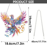 SKRYUIE Hanging Diamond Art Kits for Adults Bird, DIY Window Pendant Diamond Painting Kit Sun Catcher, Special Shaped Crystal Acrylic Double Sided, Porch Outdoor Garden Ornaments 7.486 x 7.29 Inch SKRYUIE