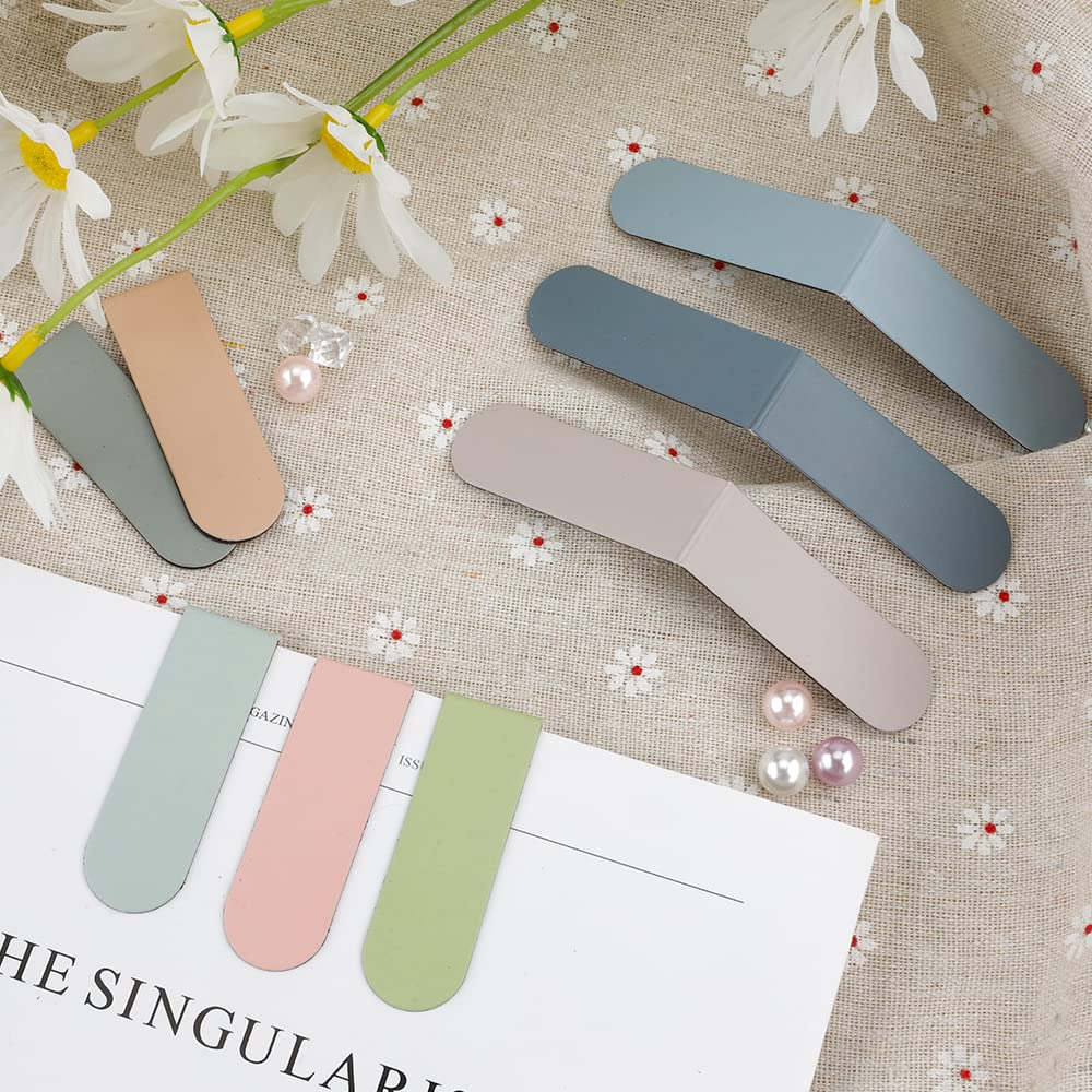 Magnetic Bookmarks, 15PCS Bookmark, Cute Bookmarks, Magnet Bookmark Clips, Bookmarks for Women Men Kids, Bookmarks Bulk, Teacher Bookmark, Solid Colorful Bookmarks(Light Color) ZNHIS