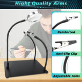 Helping Hands Soldering Station with 6X Magnifying Glass, Magnifier with 2 Adjustable Arms Solder Helping Hands, Soldering Holder Third Hand Tool for Electronic Repair Soldering Crafts Jewelry DIY NZQXJXZ