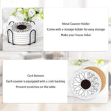 Paint Your Own Sunflower Coaster with Markers,Teens Arts and Crafts Kit,6 Absorbent Ceramic Tiles with Cork Base,DIY Painting Kit Sunflower Gifts for Women,Craft Enthusiasts All Ages,Seniors,Adults DoYoMo