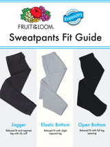 Fruit Of The Loom Mens Eversoft Fleece Elastic Bottom With Pockets, Relaxed Fit, Moisture Wicking, Breathable Sweatpants, White, Large US Fruit of the Loom