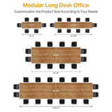 Tribesigns 13FT Conference Table, Large Rectangle Conference Room Table, Long Meeting Seminar Table Business Tables for 12-16 People (Four Tables) Tribesigns