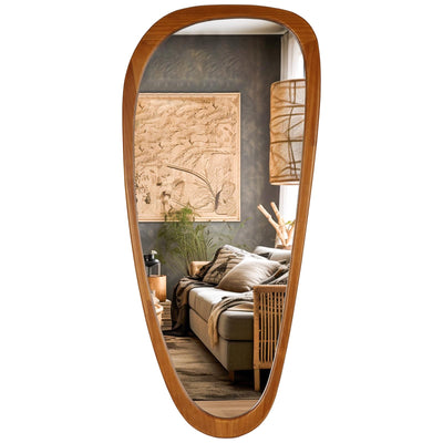 WallBeyond Asymmetrical Mirror, Irregular Mirror Full Length, Boho Wall Mirrors Decorative for Bedroom Living Room Entryway Hall, Mid Century Modern Decor 48" H x 22" W