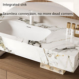 ZGNBSD Bathroom Vanity with Sink - Floating Bathroom Vanity Set Includes LED Smart Defogging Medicine Cabinet | Solid Wood Modern Bathroom Vanity | Wall Mounted (Wood, 60") ZGNBSD