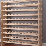 fdjamy Wine Rack Cabinet Freestanding for Floor Wooden Stackable Storage Modular countertop Wood Wine Holder (120bottle) fdjamy