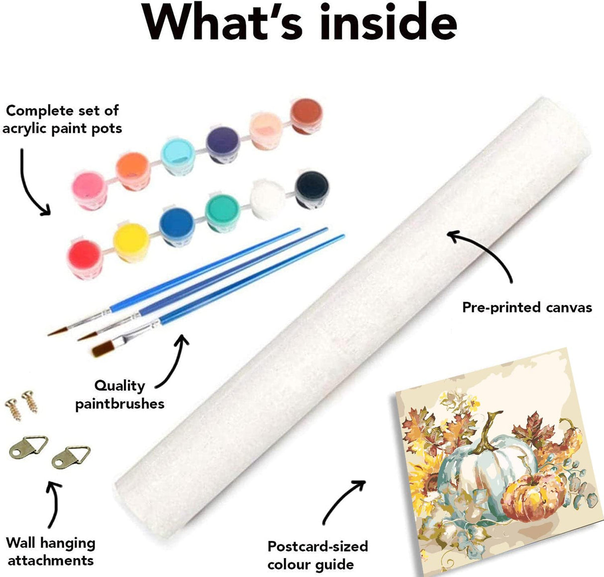 Apcufir Fall Paint by Numbers for Adults Beginners,Autumn Paint by Number Kits,DIY Pumpkins Paint by Numbers on Canvas Oil Painting for Farms and Home Wall Decor16X16 Inch Apcufir