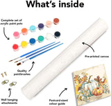 Apcufir Fall Paint by Numbers for Adults Beginners,Autumn Paint by Number Kits,DIY Pumpkins Paint by Numbers on Canvas Oil Painting for Farms and Home Wall Decor16X16 Inch Apcufir