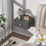 VICITON Modern Floating Nightstand with Solid Wood Drawer, Wall Mounted Bedside Table for Bedroom (Dark Gray, Small) VICITON