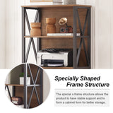 HOMISSUE Vintage Brown 6-Tier Rustic Industrial Bookshelf for Home and Office HOMISSUE