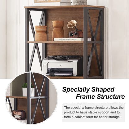 HOMISSUE Vintage Brown 6-Tier Rustic Industrial Bookshelf for Home and Office - WoodArtSupply