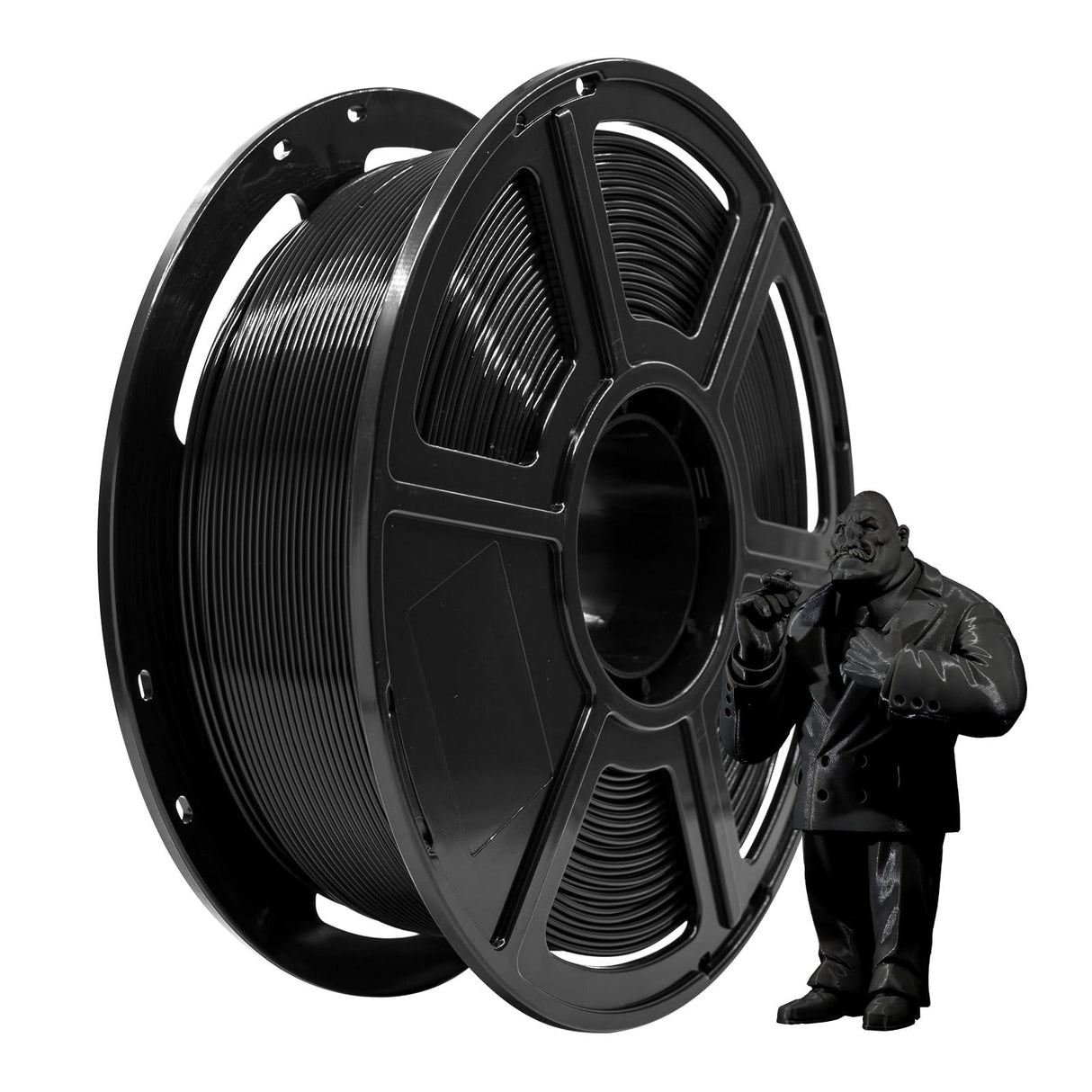 FLASHFORGE PLA Filament 1.75mm, 3D Printer Filament 1kg (2.2lbs) Spool, Dimensional Accuracy +/- 0.02mm, 3D Printing Filament Easy to Use and Fits for Most FDM 3D Printers (Black) FLASHFORGE