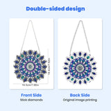 MXJSUA Special Shaped Hanging Diamond Painting Art Kits for Adults, Mandala Flower 3D Crystal Rhinestone Acrylic Gem Art Pendant Ornaments Kit for Home Decoration and Gift MXJSUA