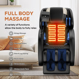 2025 Massage Chair Full Body, Zero Gravity Massage Chair with Auto Modes, Airbag Massage, 6 Fix Point Rollers, Foot Massage, Heating, Touch Screen Controller, Home Relaxation Recliner with Massage Msutree