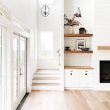 QEEIG Floating Shelves Wall Shelf 24 inches Long Farmhouse Bathroom Decor Bedroom Kitchen Living Room Wall Mounted 24 x 9 inch Set of 2, Rustic Brown (008-60BN) QEEIG