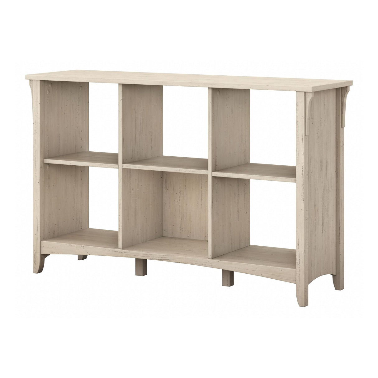 Bush Furniture Salinas Antique White 6 Cube Organizer Bookcase Bush Business Furniture