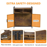 aboxoo Large Dogs Crate 40/32 Inches Furniture-Style Cages,Large Medium Dog Kennels Indoor,Wood Dog Crate Table with Drawers Storage,Heavy Duty Dog Crate(Rustic Brown) aboxoo