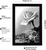 Americanflat 12x18 Poster Frame with Polished Plexiglass - Black Picture Frame with Engineered Wood - Epic Collection - Wide Photo Frame for Wall Display Americanflat