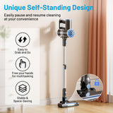 Cordless Vacuum Cleaner with Self-Standing, LED Screen Stick Vacuum Cleaners for Home, Lightweight Powerful Suction Vacuum, 6-in-1 Rechargeable Vacuum for Carpets, Pet Hair, Hardwood Floors VIPSUN