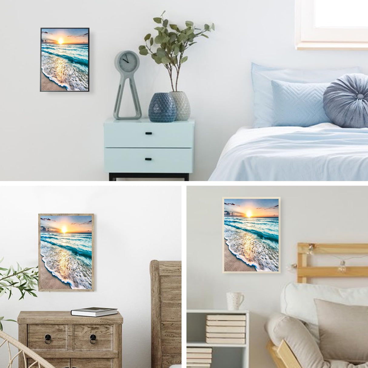 DKHDBD Diamond Painting Kits for Adults, 12x16 Inch DIY Paint by Numbers for Adults Beginner, DIY Full Drill Diamond Dots Paintings Picture Arts Craft for Home Wall Art Decor (Seaside) DKHDBD