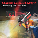 ACEWELDER Handheld Welder 110V, Welding Machine 120A Portable Stick Welder, Hand Held Welder Machine IGBT Inverter Digital Display with Welding Tool Set and Toolbox Acewelder