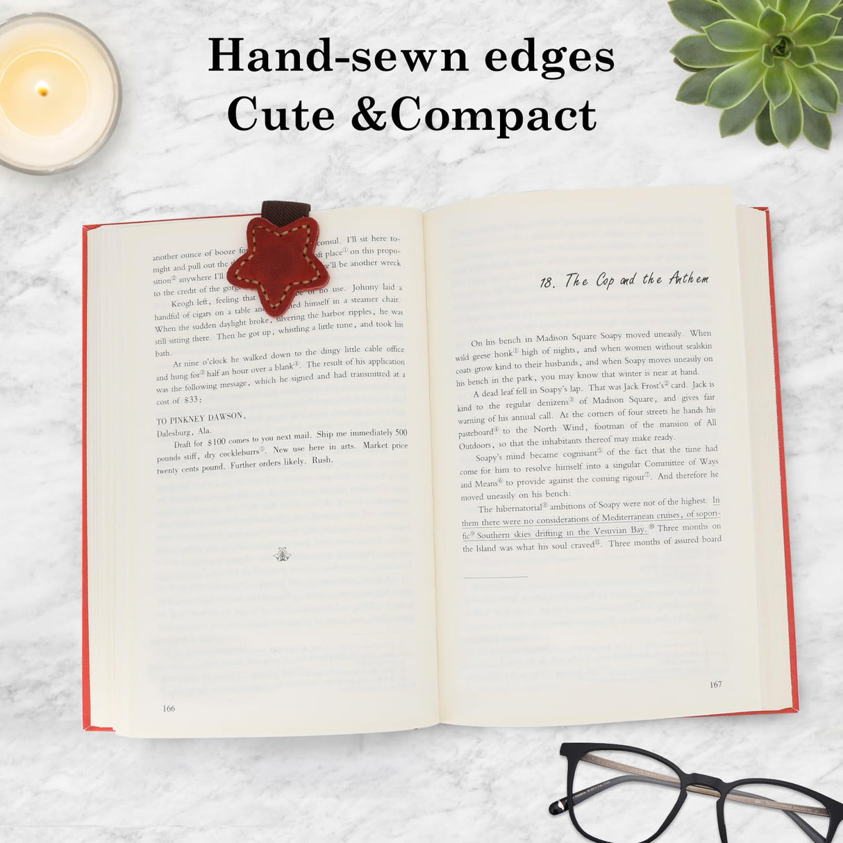 QUYANGCHIFENG 2pcs Magnetic Leather Bookmarks, Handmade Magnet Bookmark Clips, Suitable for Women, Men, Students,Teachers and Other Reading Enthusiasts, Gifts Set for Book Lovers QUYANGCHIFENG