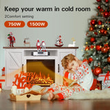 R.W.FLAME Fireplace TV Stand for 50 Inch TV, Modern Entertainment Center with 20" Electric Fireplace, TV Console with Open Shelves for Living Room and Bedroom, 48 Inch, Walnut R.W.FLAME