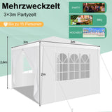 HOTEEL Canopy Tent 10x10, Outdoor Canopy Tent for Parties, Patio Gazebo Shelter with 4 Removable Sidewalls, Waterproof for BBQ, Wedding Events Hoteel