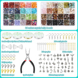 PAXCOO 2278Pcs Crystal Beads for Jewelry Making Supplies, 48 Colors Ring Making Kit Crystals Jewelry Making Kit for Adults Bracelet Earring Necklace Making PAXCOO