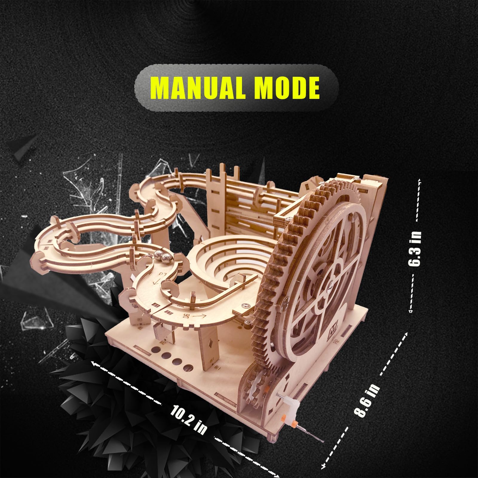 3D Puzzle Wooden Marble Run for Adults DIY Mechanical Puzzle Assembly Wood Crafts to Build Wood Model Kit for Kids Age 14+Years Old - WoodArtSupply