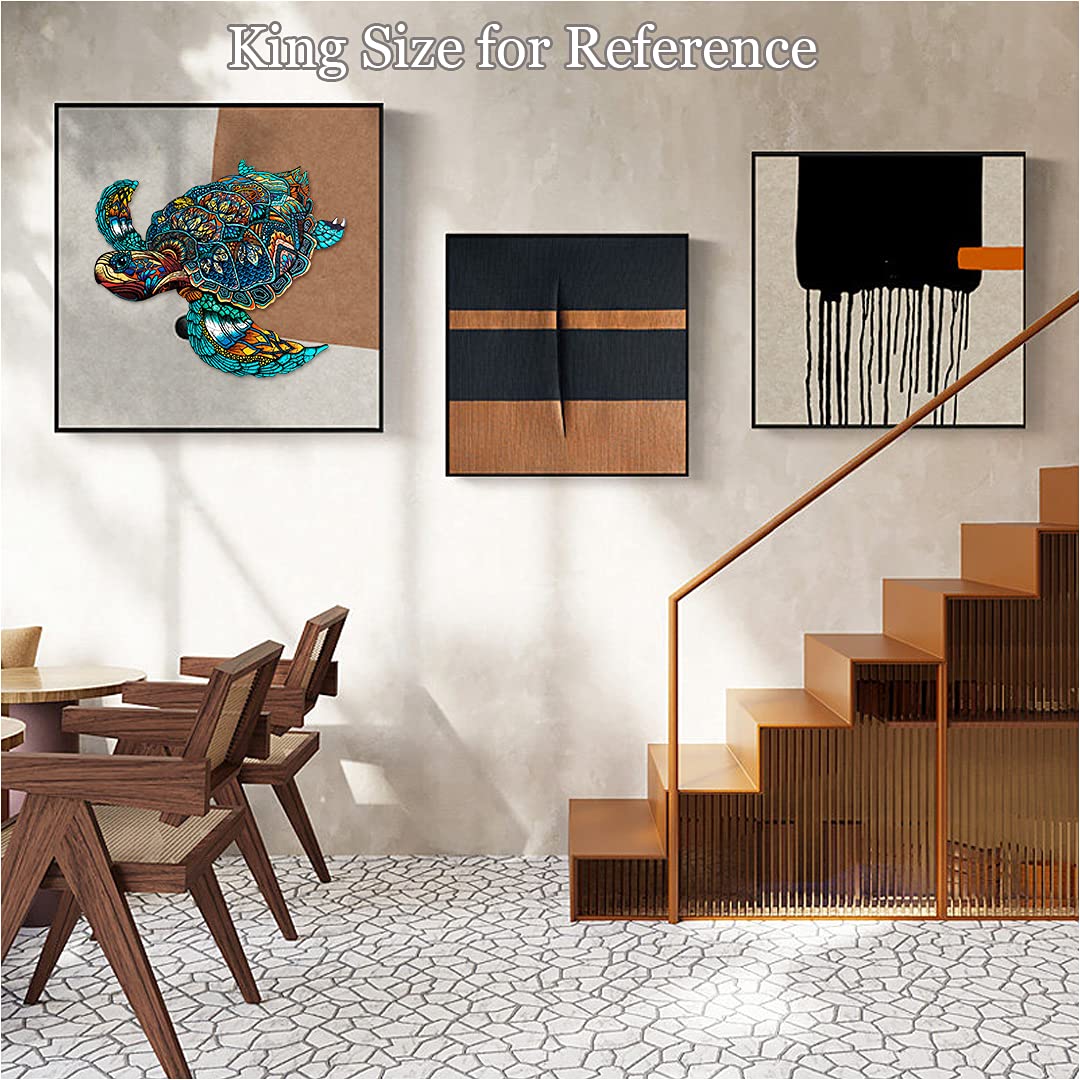 KAAYEE Wooden Jigsaw Puzzles-301pcs 14.9 * 12.6in Sea Turtle Wooden Jigsaw Puzzle for Adult,Nicely Packaged for Gift, Challenging Unique Shape Jigsaw Pieces KAAYEE