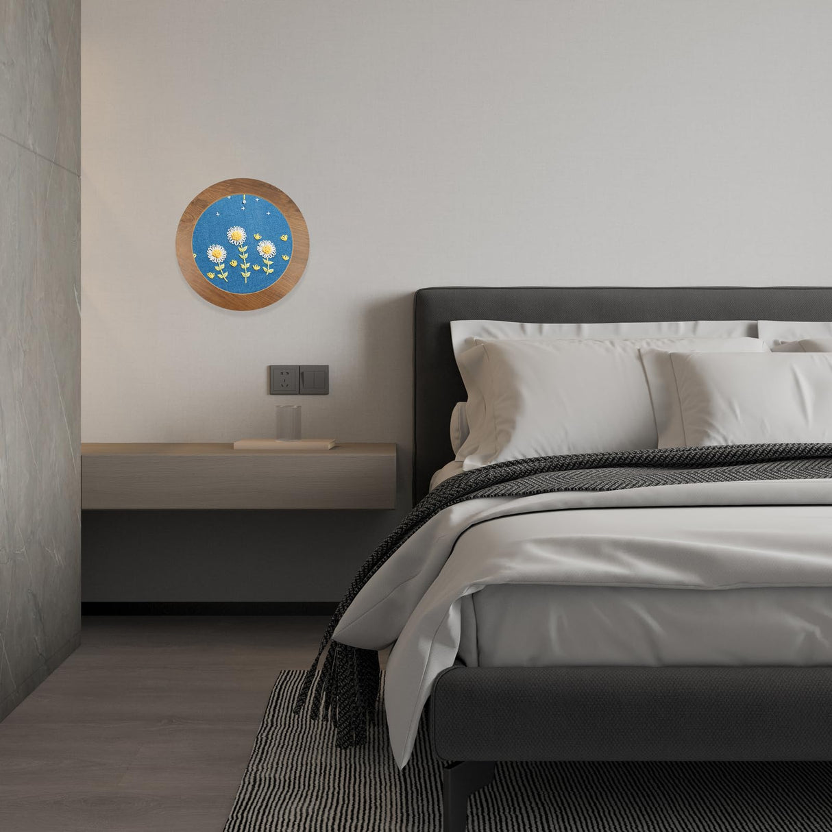 3 Sets Upgraded Wood Embroidery Frames with Bamboo Hoops, 8 Inch Round Embroidery Display Frame for Finished Cross Stitch and DIY Art Craft Sewing Ornaments (Easier to Install) JoyHuaTrade