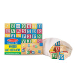 Melissa & Doug Deluxe Wooden ABC/123 1-Inch Blocks Set With Storage Pouch (50 pcs), Classic Letter And Number Wooden Blocks, For Toddlers And Kids Ages 2+ Melissa & Doug