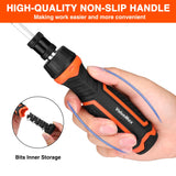 Valuemax Ratcheting Screwdriver, 9-In-1 Multi Screwdriver, Portable Ratchet Screwdriver Set, Adjustable Length, High-Strength Bits, Phillips, Slotted, Torx, Hex, Nut Driver ValueMax