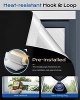 OTUOER 100% Blackout Portable Roller Shades with Magnetic Buckle, No Tools No Drill Cordless Blackout Blinds for Windows, Thermal Insulated Black out Curtains for Bedroom, Travel(35" W x 64" H, Black) OTUOER