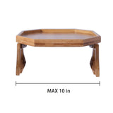 Xchouxer Side Tables Natural Bamboo Sofa Armrest Clip-On Tray, Ideal for Remote/Drinks/Phone Xchouxer