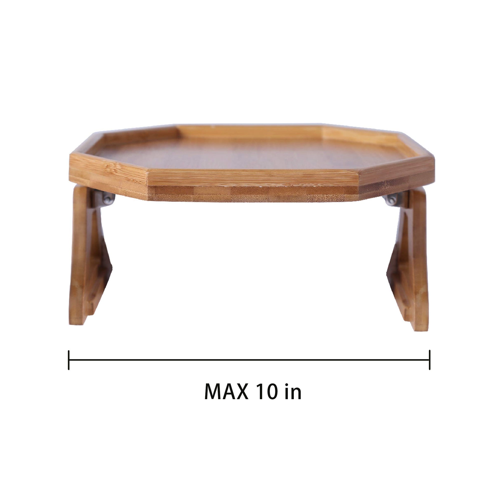 Xchouxer Side Tables Natural Bamboo Sofa Armrest Clip-On Tray, Ideal for Remote/Drinks/Phone - WoodArtSupply